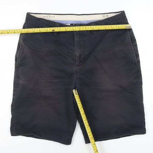 Jack Wills Men's Blue 32W Chino Shorts Cotton Casual