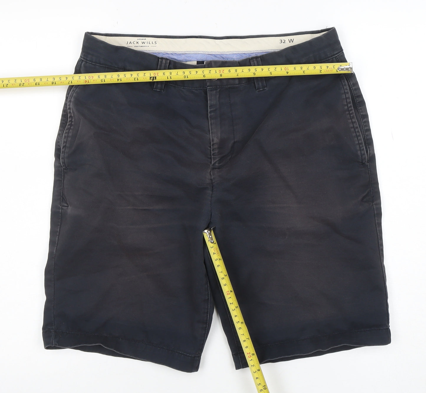 Jack Wills Men's Blue 32W Chino Shorts Cotton Casual