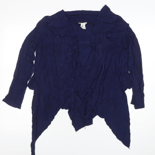 Perseption Concept Women's Blue Cardigan Size L Open Front Lightweight