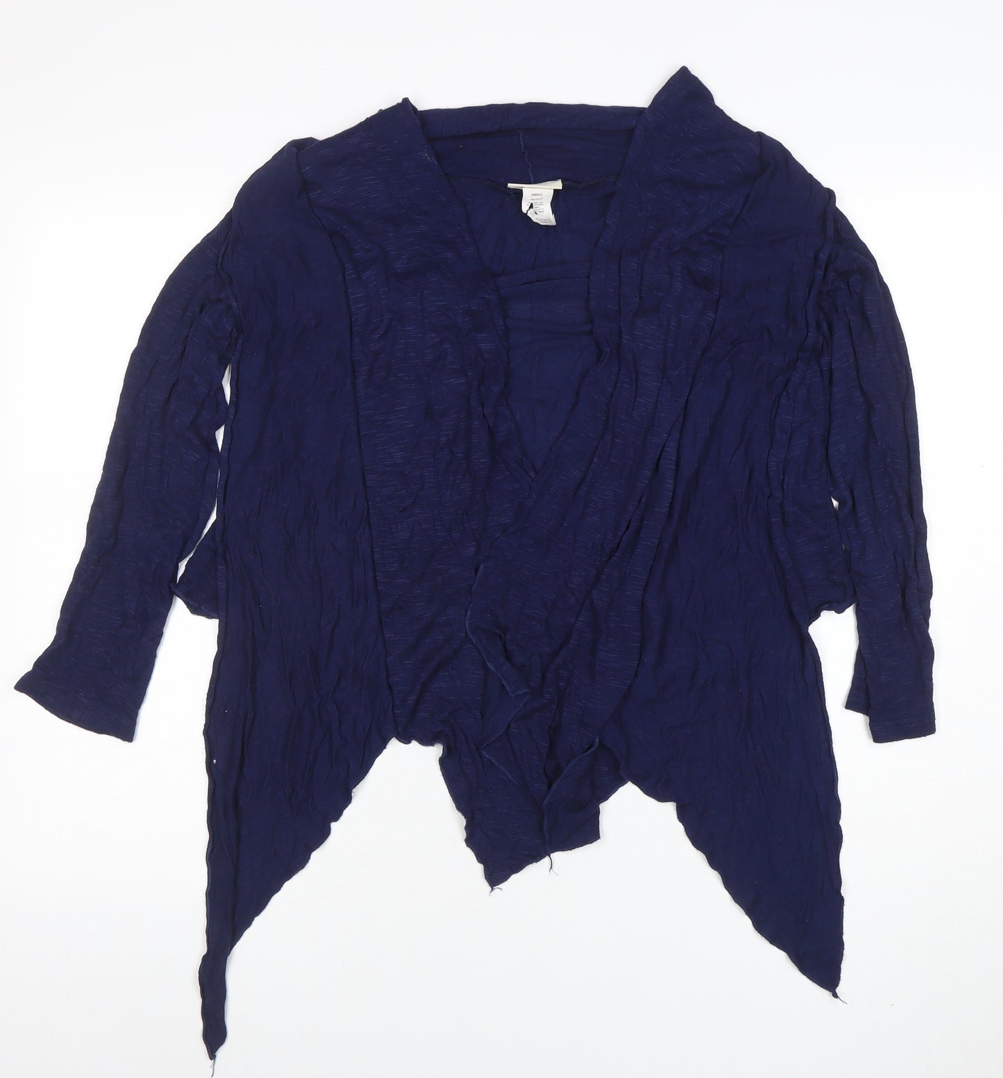 Perseption Concept Women's Blue Cardigan Size L Open Front Lightweight