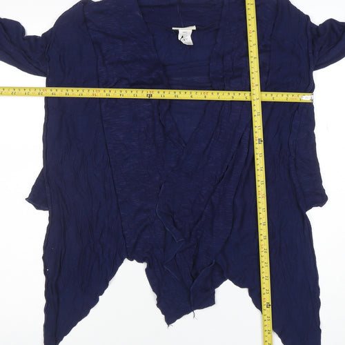 Perseption Concept Women's Blue Cardigan Size L Open Front Lightweight
