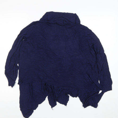 Perseption Concept Women's Blue Cardigan Size L Open Front Lightweight