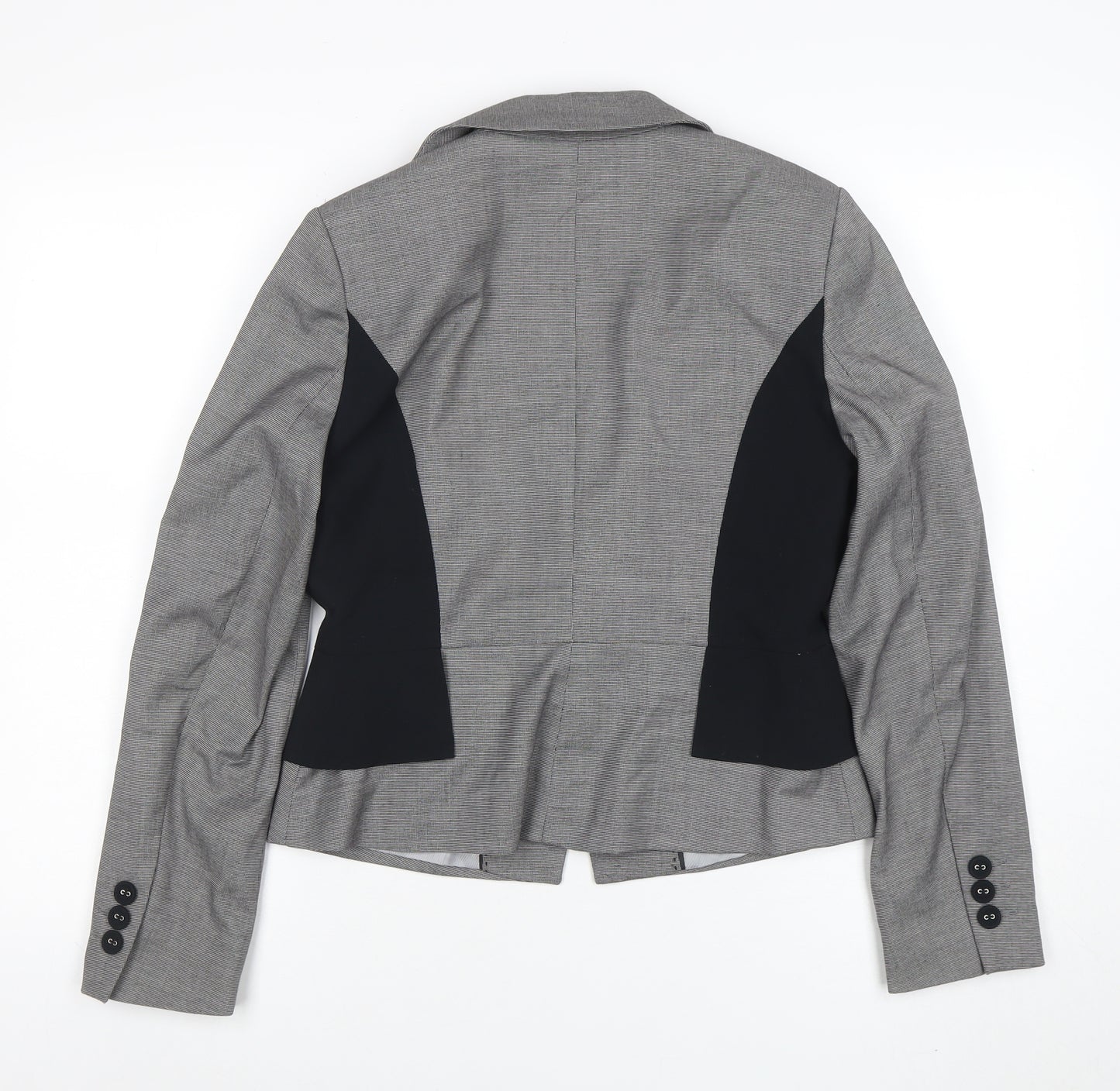 Marks and Spencer Women Grey Blazer Size 10 Tailored Single Breasted Jacket