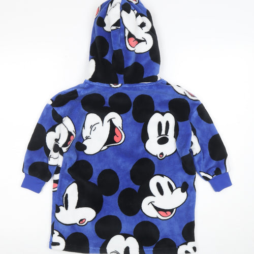 Marks and Spencer Boys Blue Mickey Mouse Fleece Pullover Hoodie 3-4 Years