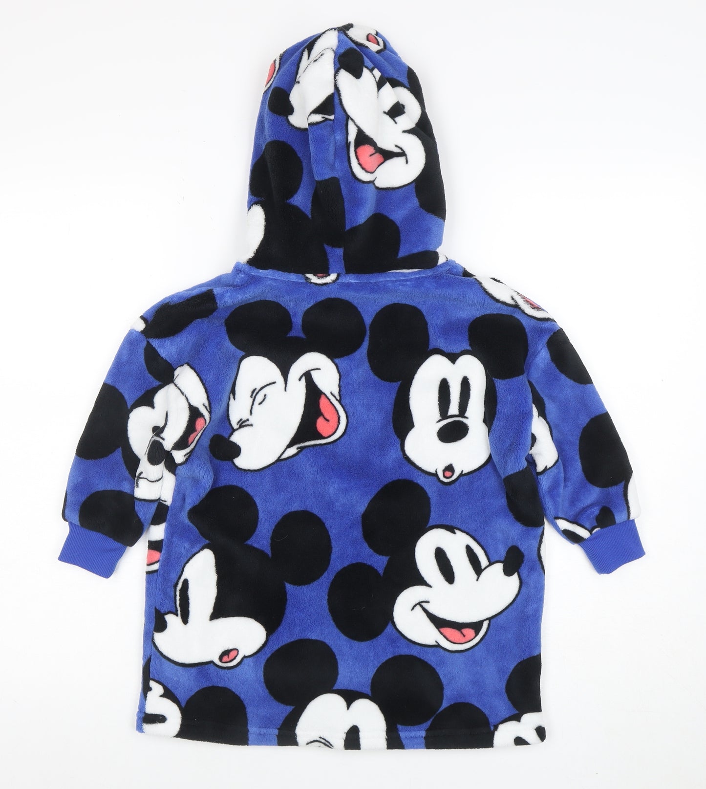 Marks and Spencer Boys Blue Mickey Mouse Fleece Pullover Hoodie 3-4 Years