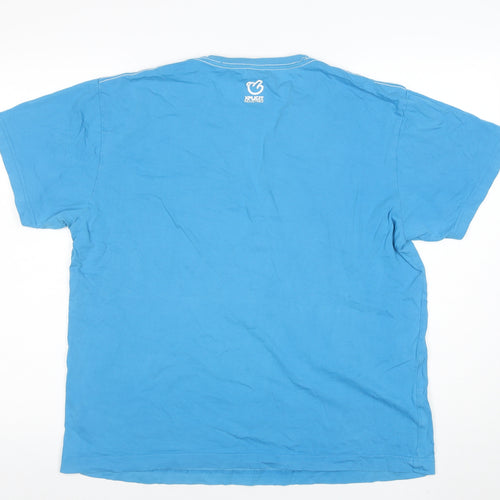 Xplicit Industries Mens Blue BEDUCATED Funny Graphic T-Shirt XL