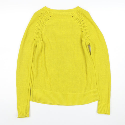 GAP Women’s Yellow Cotton Crew Neck Knit Jumper Size S