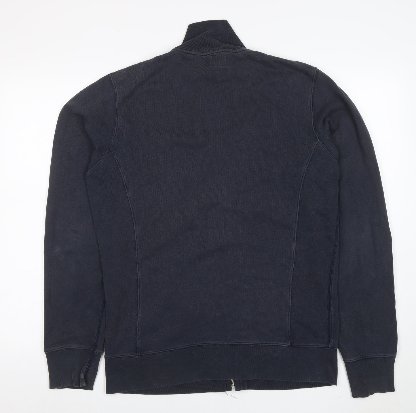 Diesel Mens Blue Full Zip Sweatshirt Size L High Neck Cotton