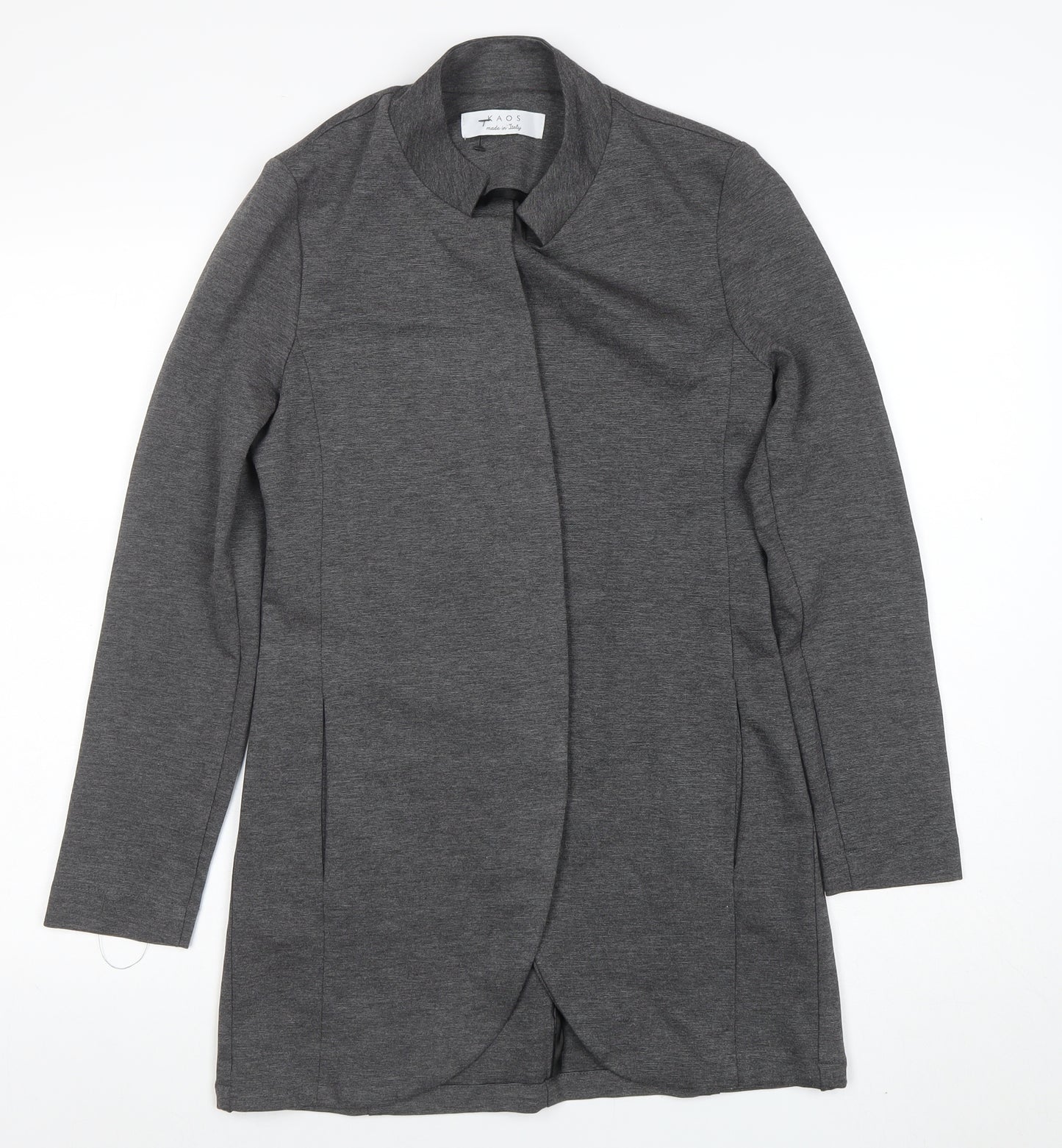 KAOS Grey Slim Fit Mid-Length Jersey Coat Unisex Adults Size 42