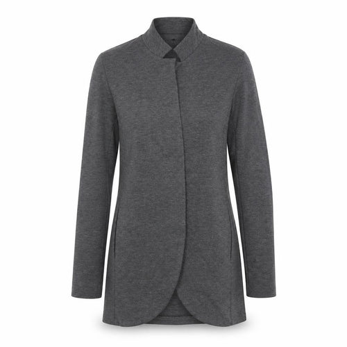KAOS Grey Slim Fit Mid-Length Jersey Coat Unisex Adults Size 42