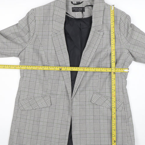 Dorothy Perkins Women's Grey Check Blazer UK14 Classic Tailored