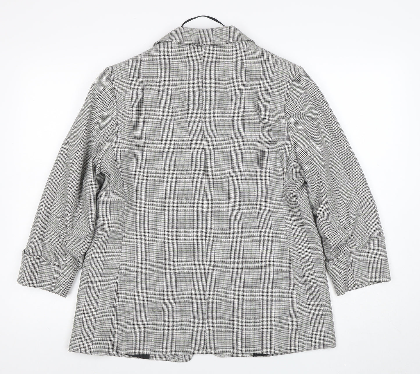 Dorothy Perkins Women's Grey Check Blazer UK14 Classic Tailored