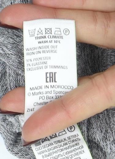 Marks and Spencer Women’s Grey Floral 3/4 Sleeve Jersey Top Size 20