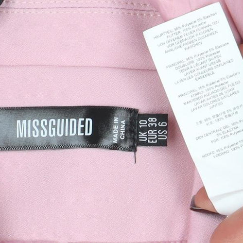 Missguided Women Pink Double-Breasted Blazer UK 10 Regular Fit