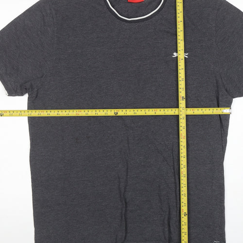 Slazenger Men's Grey XL Crew Neck Short Sleeve Cotton Blend T-Shirt