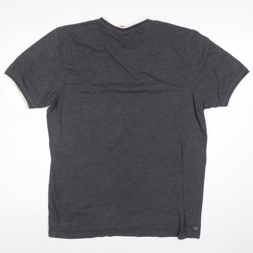 Slazenger Men's Grey XL Crew Neck Short Sleeve Cotton Blend T-Shirt