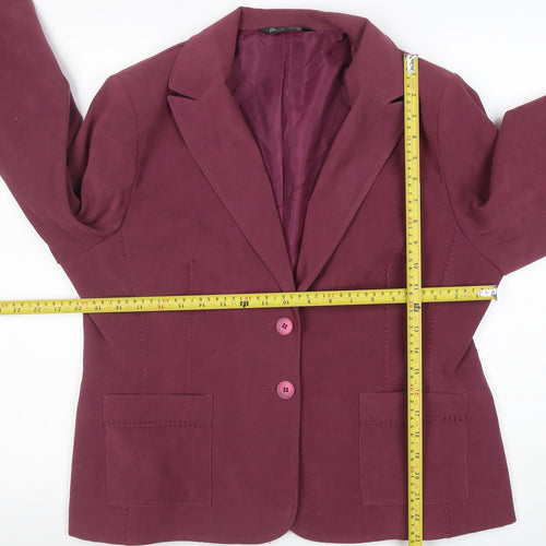 BHS Women’s Purple Tailored Blazer Size 18 Single-Breasted Jacket
