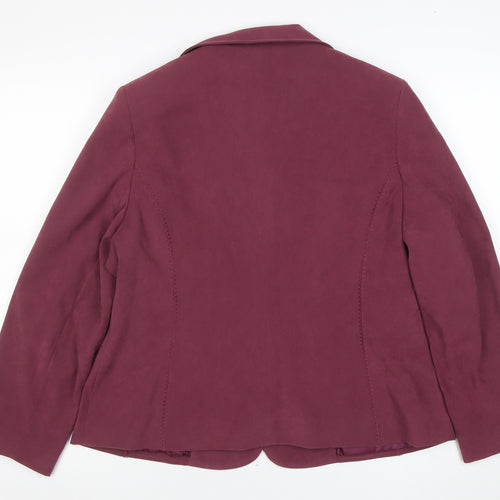 BHS Women’s Purple Tailored Blazer Size 18 Single-Breasted Jacket