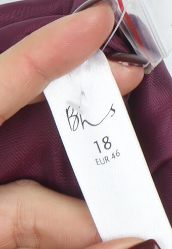 BHS Women’s Purple Tailored Blazer Size 18 Single-Breasted Jacket
