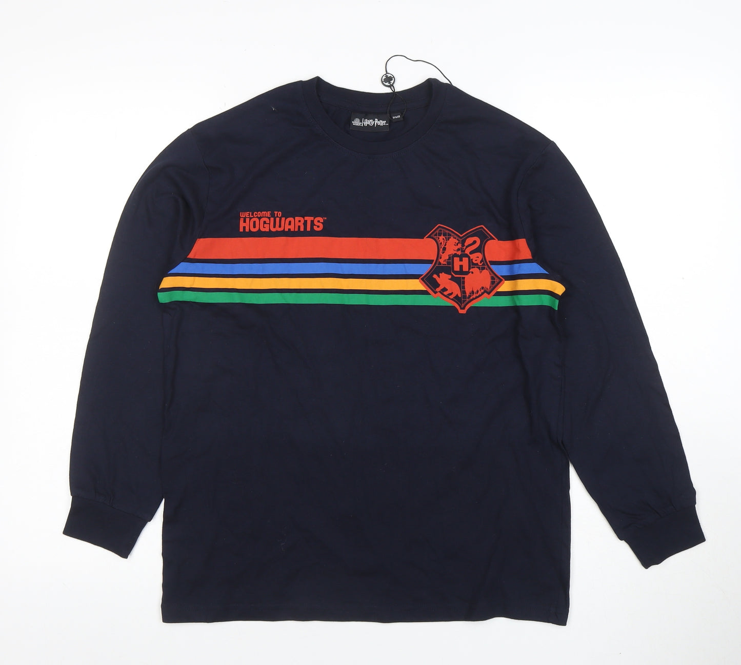 Harry Potter Boys Navy Long Sleeve Hogwarts T-Shirt 11-12 Years Cotton