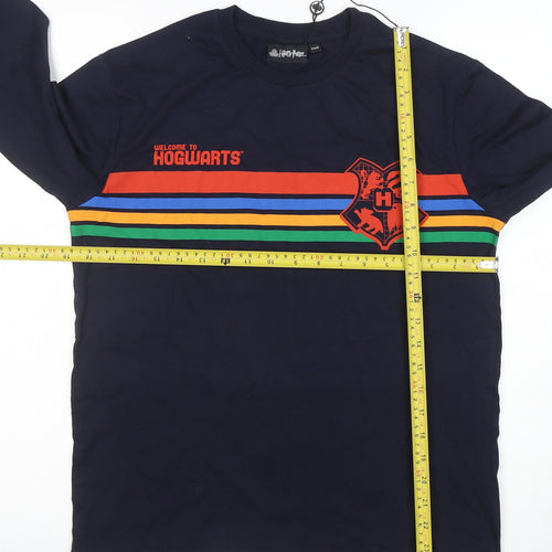 Harry Potter Boys Navy Long Sleeve Hogwarts T-Shirt 11-12 Years Cotton
