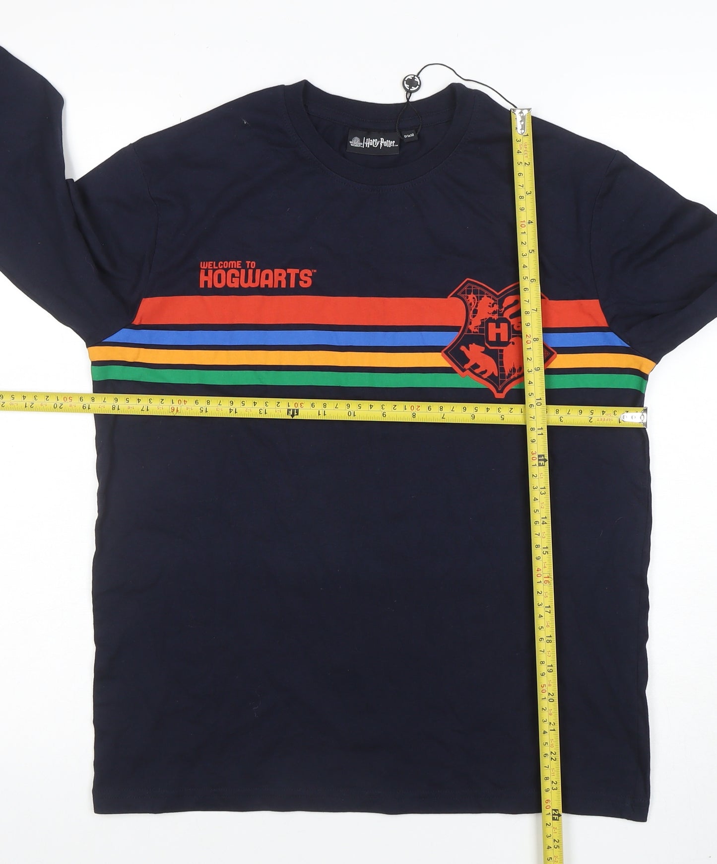 Harry Potter Boys Navy Long Sleeve Hogwarts T-Shirt 11-12 Years Cotton