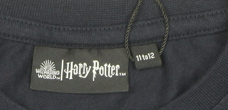 Harry Potter Boys Navy Long Sleeve Hogwarts T-Shirt 11-12 Years Cotton