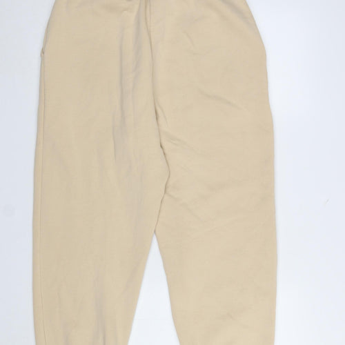 ASOS Design Women’s Beige Jogger Trousers Size 12 Cotton Fleece