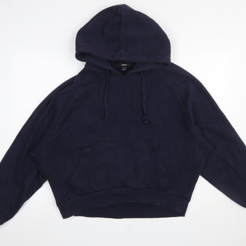 Marks & Spencer Navy Blue Cotton Blend Women's Pullover Hoodie Size 12 M