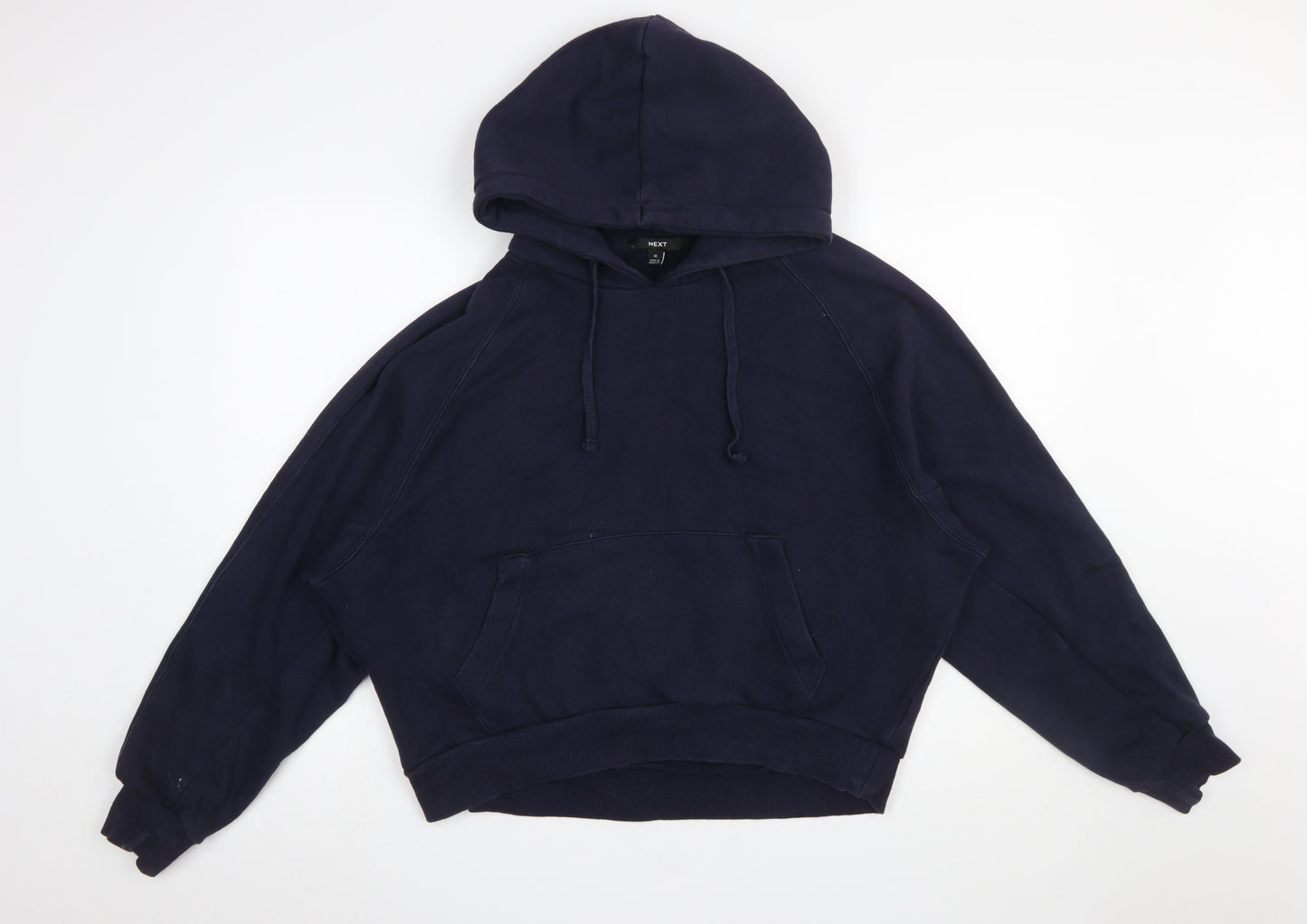 Marks & Spencer Navy Blue Cotton Blend Women's Pullover Hoodie Size 12 M