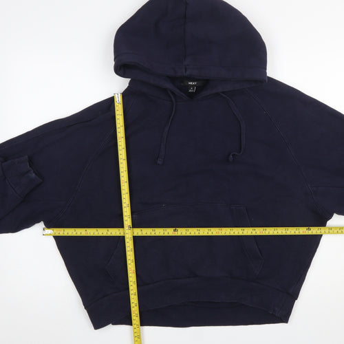 Marks & Spencer Navy Blue Cotton Blend Women's Pullover Hoodie Size 12 M