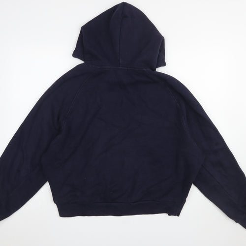Marks & Spencer Navy Blue Cotton Blend Women's Pullover Hoodie Size 12 M