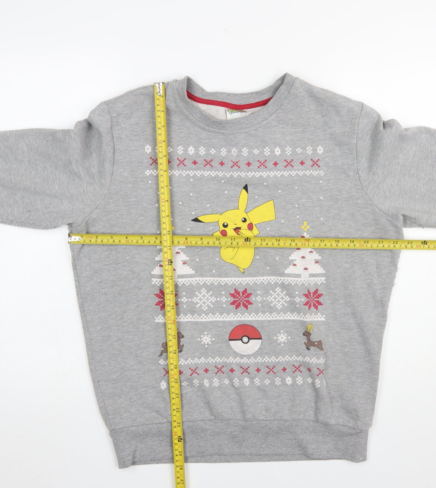 Pokémon Women’s Grey Pikachu Christmas Sweatshirt Size L