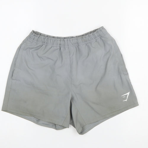 Gymshark Womens Grey XS Athletic Running Shorts Quick Dry Polyester