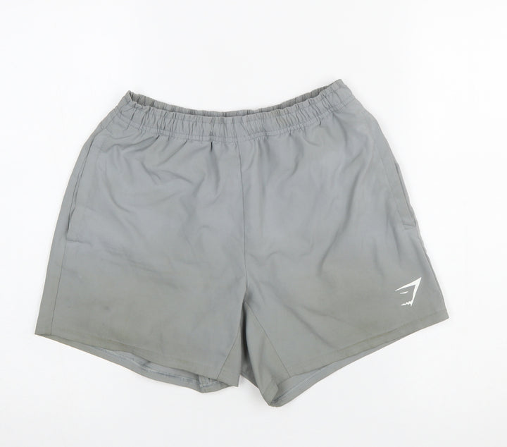 Gymshark Womens Grey XS Athletic Running Shorts Quick Dry Polyester