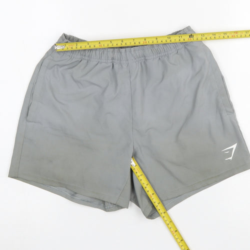 Gymshark Womens Grey XS Athletic Running Shorts Quick Dry Polyester
