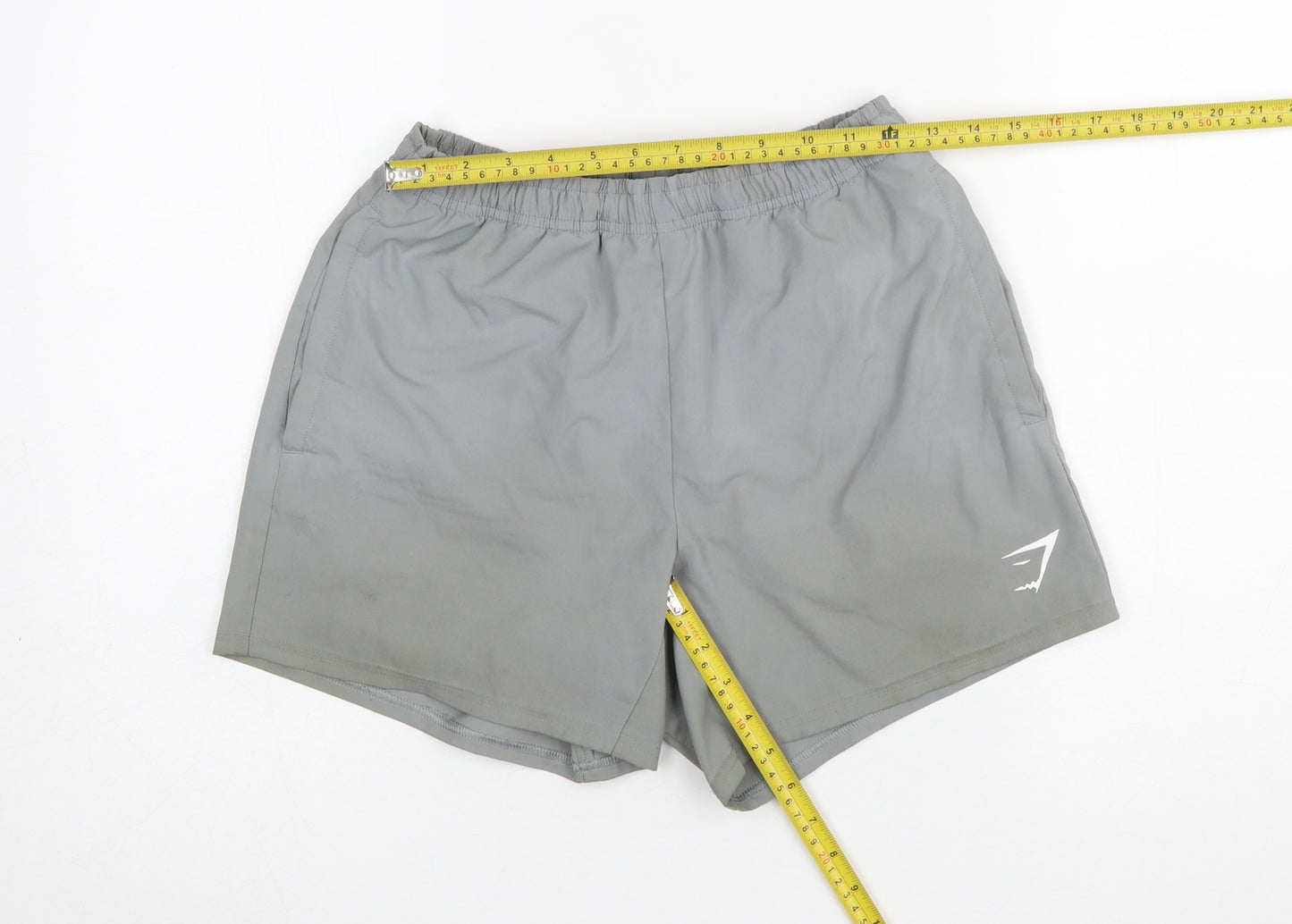 Gymshark Womens Grey XS Athletic Running Shorts Quick Dry Polyester