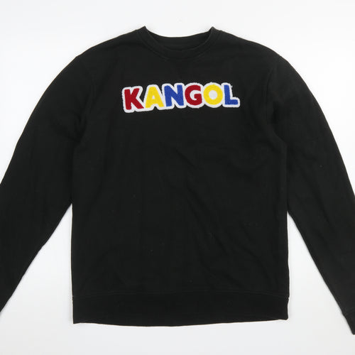 Kangol Mens Black XL Pullover Logo Sweatshirt Crew Neck