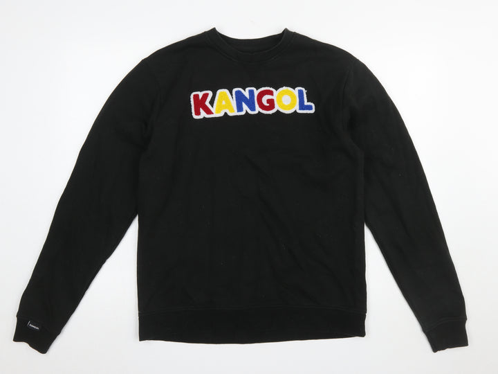 Kangol Mens Black XL Pullover Logo Sweatshirt Crew Neck