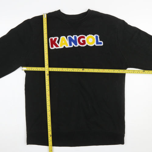 Kangol Mens Black XL Pullover Logo Sweatshirt Crew Neck
