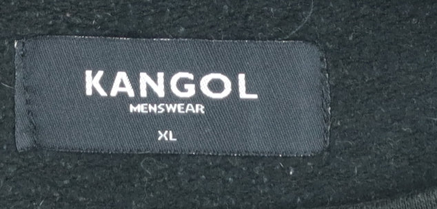 Kangol Mens Black XL Pullover Logo Sweatshirt Crew Neck