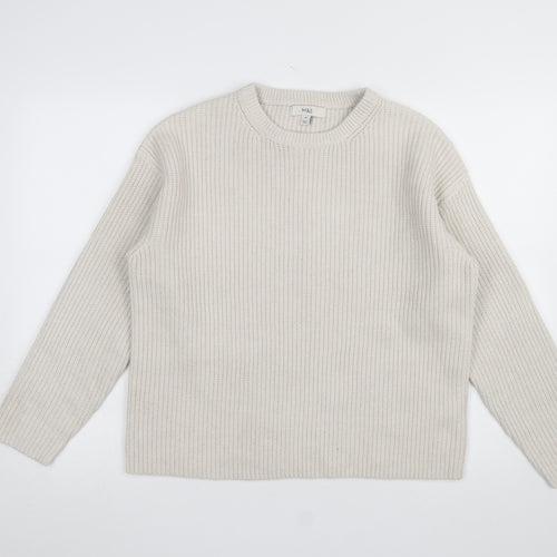 Marks and Spencer Women's Beige Cotton Knit Jumper Size M
