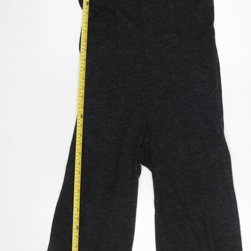 Zara Women Black Long Sleeve High Neck Wide-Leg Jumpsuit Size S