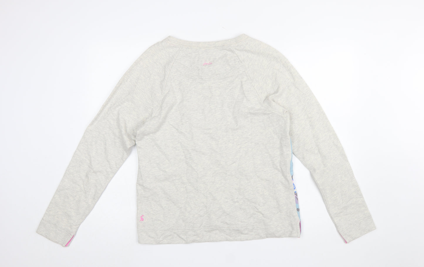 Joules Women Blue Floral Long Sleeve Pullover Sweatshirt UK 14