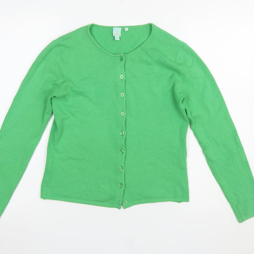 SHU SHU Women’s Green Button Up Knit Cardigan Size S