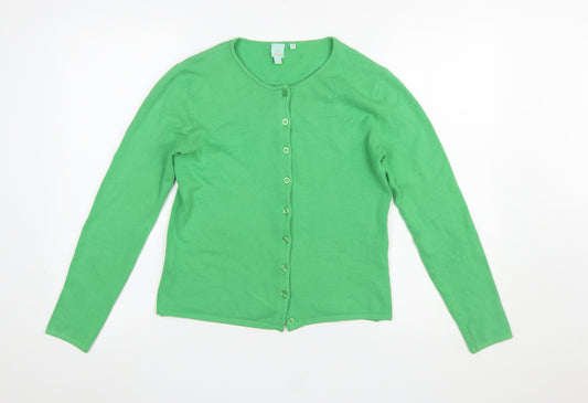 SHU SHU Women’s Green Button Up Knit Cardigan Size S
