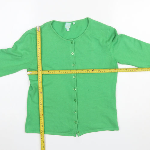 SHU SHU Women’s Green Button Up Knit Cardigan Size S