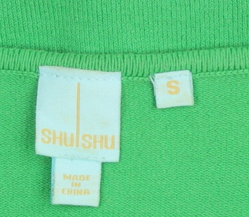 SHU SHU Women’s Green Button Up Knit Cardigan Size S