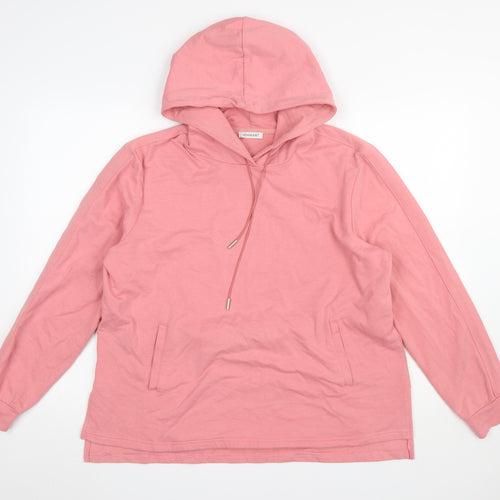 Damart Women’s Pink Pullover Hoodie L 18/20 Cotton Blend
