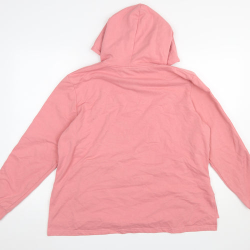 Damart Women’s Pink Pullover Hoodie L 18/20 Cotton Blend